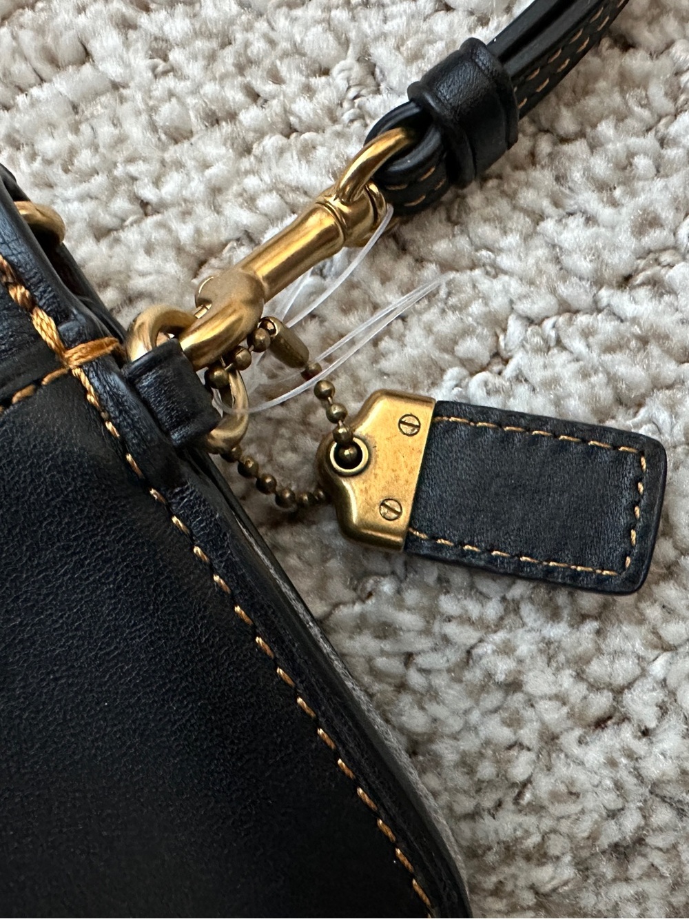 Coach Leather Floral Wristlet Pouch - Black - Picture 7 of 12